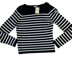 J. McLaughlin Shoulder Striped Sweater